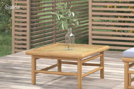 vidaXL Sodo stalas, 65x55x30cm, bambukas