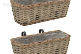 vidaXL Balkono loveliai, 2vnt., 40 cm, pinti, su PE įdėklu