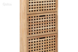 vidaXL Spintelė avalynei, 55x20x104 cm, riešutmedžio medienos masyvas