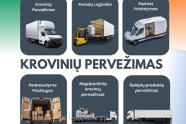 Krovinių Gabenimas - LIETUVA – AIRIJA – LIETUVA Teikiame šias paslaugas: Baldų pervežimas Motociklų 