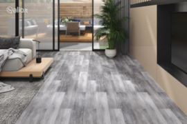 vidaXL Grindų plokštės, matinė pilka, PVC, prilipdomos, 5,02m², 2mm
