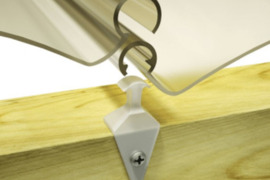 FASTLOCK skaidri stogo danga. Polikarbonato Fastlock fiksatorius  Icopal