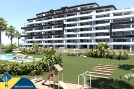 Statomi apartamentai su bendru baseinu, Alicante provincijoje, San Miguel de Salinas mieste. 3 kamba