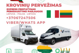 Kroviniai - Greiti pervežimai Lietuva – Italija – Lietuva! Krovinių ir baldų pervežimas Motociklų tr
