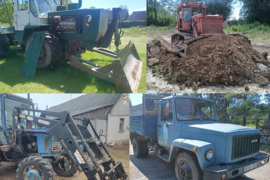 Traktorių T150k , savivartį Gaz 3507, buldozerį T-130