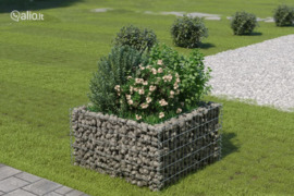 vidaXL Gabiono vazonas, galvanizuotas plienas, 90x90x50cm, aukštas