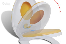 vidaXL Klozeto sėdynė su Soft Close mechanizmu, balta ir geltona