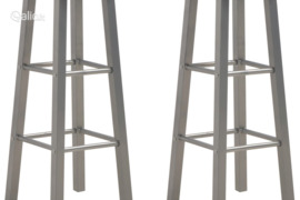 vidaXL Baro taburetės, 2 vnt., antracito sp., MDF