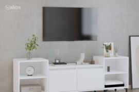 vidaXL Televizoriaus spintelė, baltos spalvos, 160x35x55cm, mediena