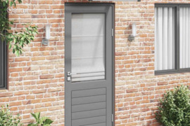 vidaXL Stogelis durims, juodos spalvos, 80x75cm, polikarbonatas
