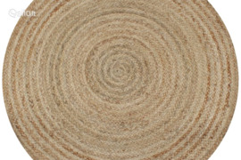 vidaXL Kilimas, pintas džiutas, 150cm, apvalus