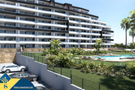 Statomi apartamentai su bendru baseinu, Alicante provincijoje, San Miguel de Salinas mieste. 3 kamba