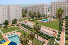 Statomi apartamentai su bendru baseinu, Alicante provincijoje, San Miguel de Salinas mieste. 4 kamba