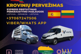 LIETUVA – ISPANIJA – LIETUVA Greitai. Patikimai. Profesionaliai.  Vežame krovinius iš Ispanijos aukc