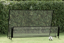 vidaXL 2-1 Futbolo vartai su atmušimo sienele, 202x104x120cm, plienas