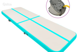 vidaXL Pripučiamas gimnastikos kilimėlis, žalias, 500x100x20cm, PVC