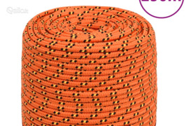 vidaXL Valties virvė, oranžinės spalvos, 6mm, 250m, polipropilenas