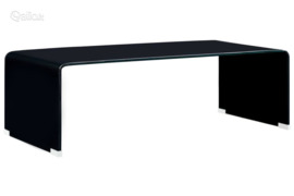 vidaXL Kavos staliukas, juodos spalvos, 98x45x31cm, grūdintas stiklas
