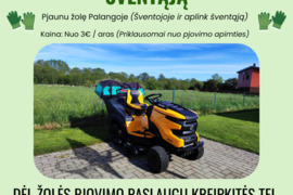 Žolės pjovimas - aplink Šventąją