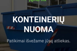 Konteinerių nuoma ir atliekų išvežimas Kaune (+50km)