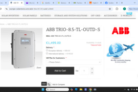 Parduodu saules elektrines naudota inverteri ABB-TRIO-8.5