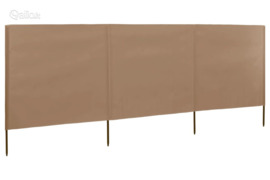 vidaXL Uždanga nuo vėjo, taupe sp., 400x120cm, audinys, 3 plokštės