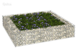 vidaXL Aukštas gabiono lovelis, 100x100x20cm, galvanizuotas plienas