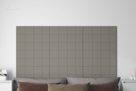vidaXL Sienų plokštės, 12vnt., pilkos, 60x15cm, aksomas, 1,08m²