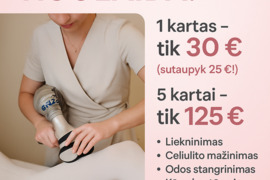 B-FLEXY aparatinė kūno terapija – efektyvus sprendimas figūros formavimui ir odos būklės gerinimui.