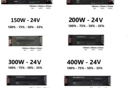 Reguliuojami Led maitinimo šaltiniai 60W ;100W ; 150W ; 200W ; 300W ; 400W ; 500W ;24Voltai
