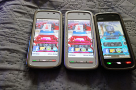GERAI NOKIA 5230, KALBOS , SIM,