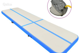 vidaXL Pripučiamas gimnastikos kilimėlis, mėlynas, 800x100x20cm, PVC