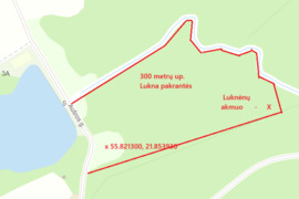 Sklypas prie Luknenu tvenkinio. Brandus miskas, ideali vieta elnynui