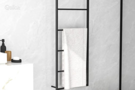 vidaXL Rankšluosčių kabykla, juodos spalvos, 45x10x115cm, plienas