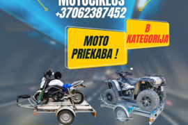 Pervežk savo motociklą be rūpesčių – motociklo priekabos nuoma www.voris.lt Alytuje ir rajone *** ar