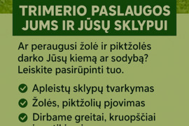 Žolės pjovimo paslaugos