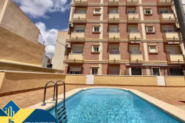 Apartamentas su bendru baseinu, Alicante provincijoje, Torrevieja mieste, Playa del Cura rajone. 3 k
