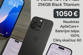 IPhone 16 Pro Max 256GB Black Titanium + AppleCare+).