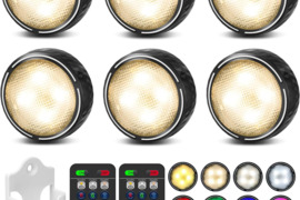 LED 6 lempučių komplektas su nuotolinio valdymo pultelių
