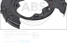 Apsauginis skydas, stabdžių diskas11311 (A.B.S.)A.B.S.