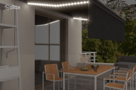 vidaXL Markizė su uždanga/LED/vėjo jutikliu, antracito, 5x3m