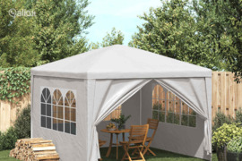 vidaXL Proginė palapinė, 3x3m, balta