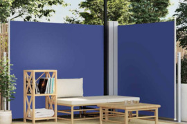 vidaXL Ištraukiama šoninė pertvara, mėlynos spalvos, 160x600cm