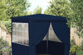 vidaXL Palapinė su šoninėmis sienomis, mėlyna, 2,5x2,5m, 90g/m²
