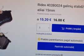 STABDŽIŲ KALADĖLĖS RIDEX 402B0024