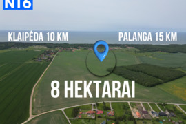 PARDUODAMAS 8 HEKTARŲ SKLYPAS KARKLĖJE