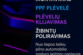 Automobilių apklijavimas plėvele ir ambient light montavimas
