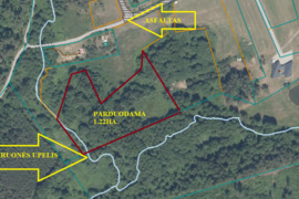 1,22ha. miško, Kruonio miestelyje, Kaišiadorių rajone. 90 arų brandus, apie 50 metų, malkinė mediena