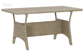 vidaXL Sodo stalas, pilkos spalvos, 120x70x66cm, poliratanas