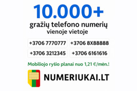 Gražūs telefono numeriai – 10000+ vienoje vietoje!